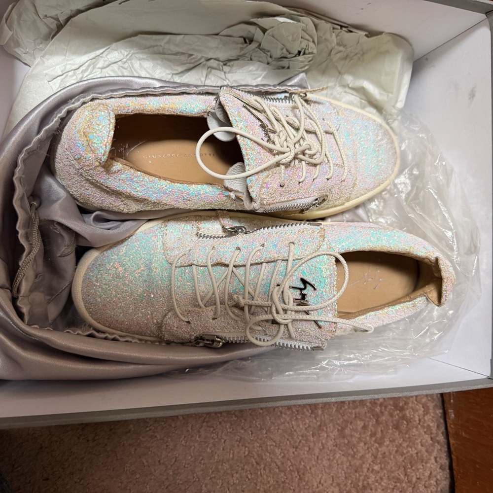 Giuseppe Zanotti Glittery Sneakers with Zipper Detail - Picture 5 of 5